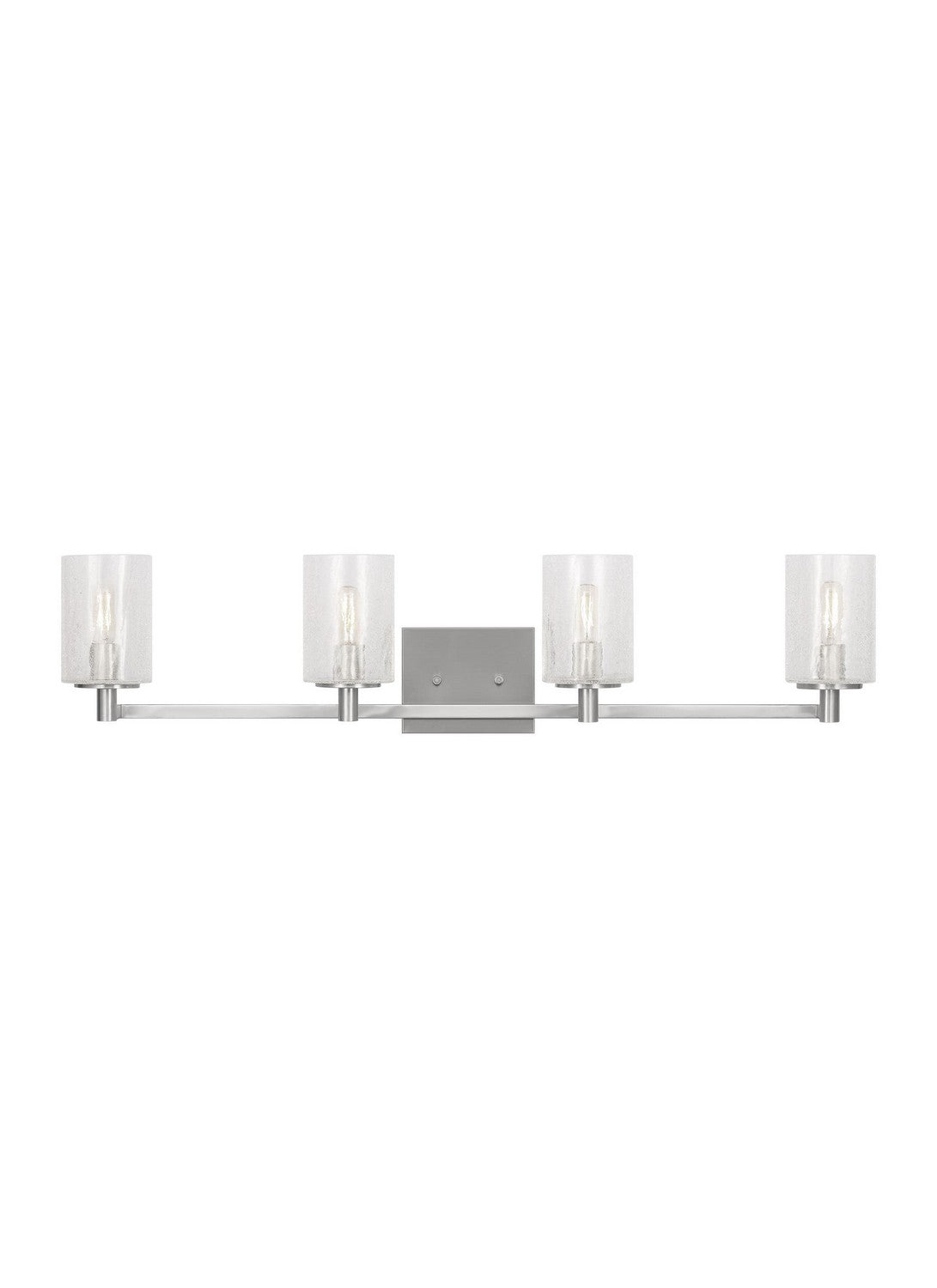 Generation Lighting - GLV1034BS - Four Light Wall / Bath - Parker - Brushed Steel