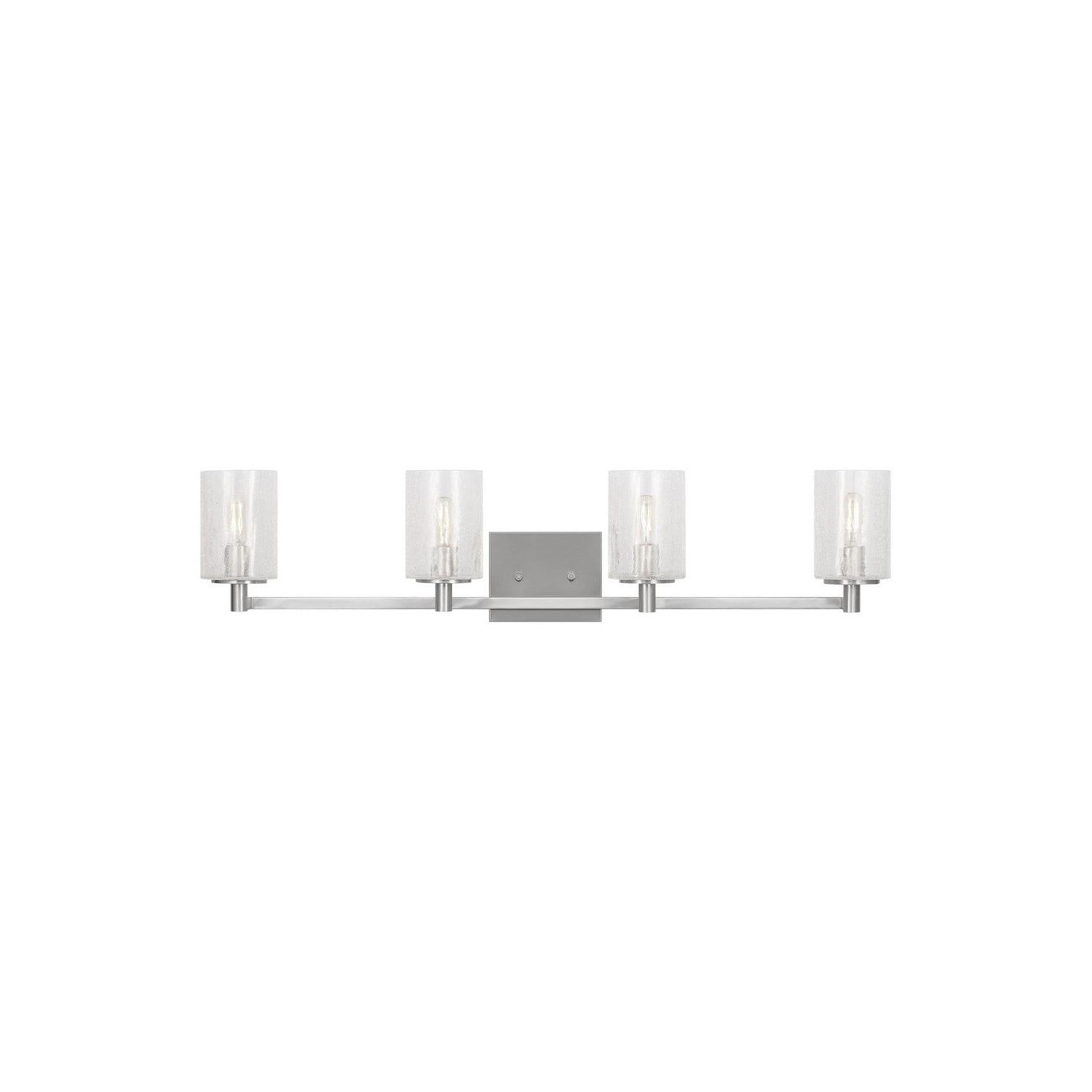 Generation Lighting - GLV1034BS - Four Light Wall / Bath - Parker - Brushed Steel