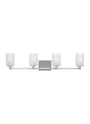 Generation Lighting - GLV1034BS - Four Light Wall / Bath - Parker - Brushed Steel