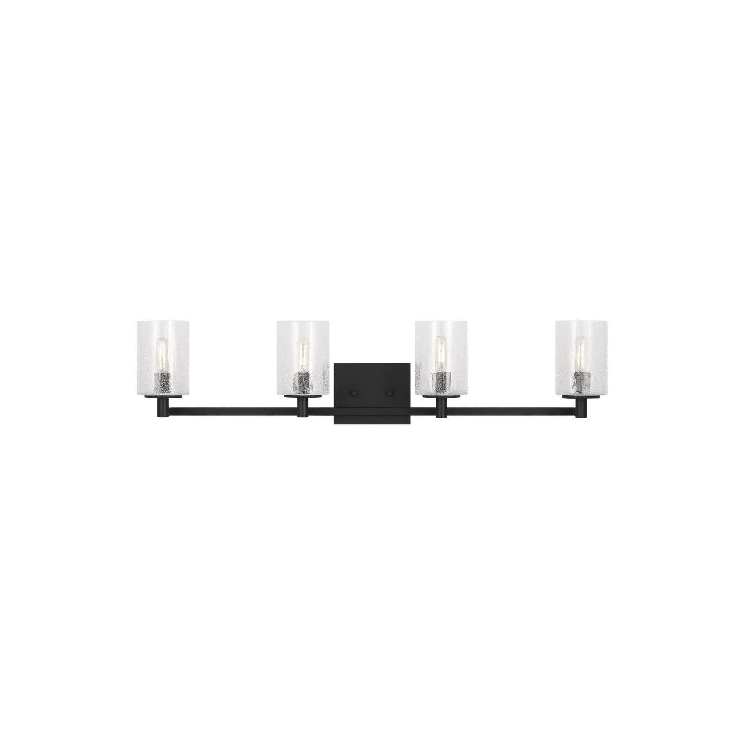 Generation Lighting - GLV1034MBK - Four Light Wall / Bath - Parker - Midnight Black