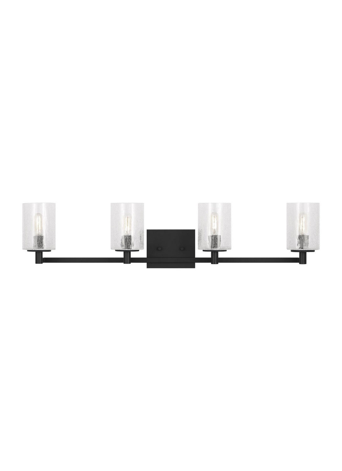 Generation Lighting - GLV1034MBK - Four Light Wall / Bath - Parker - Midnight Black