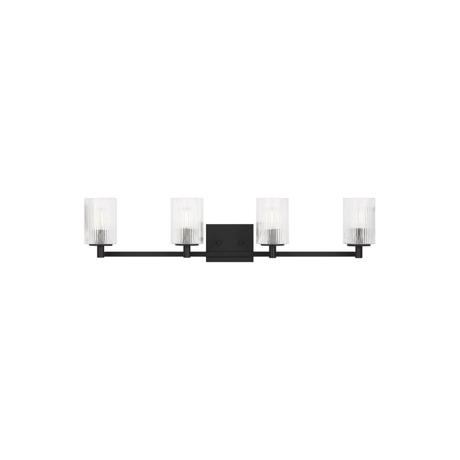 Generation Lighting - GLV1044MBK - Four Light Wall / Bath - Lando - Midnight Black
