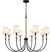 Quoizel - BYL5039MBK - Eight Light Chandelier - Bayside - Matte Black