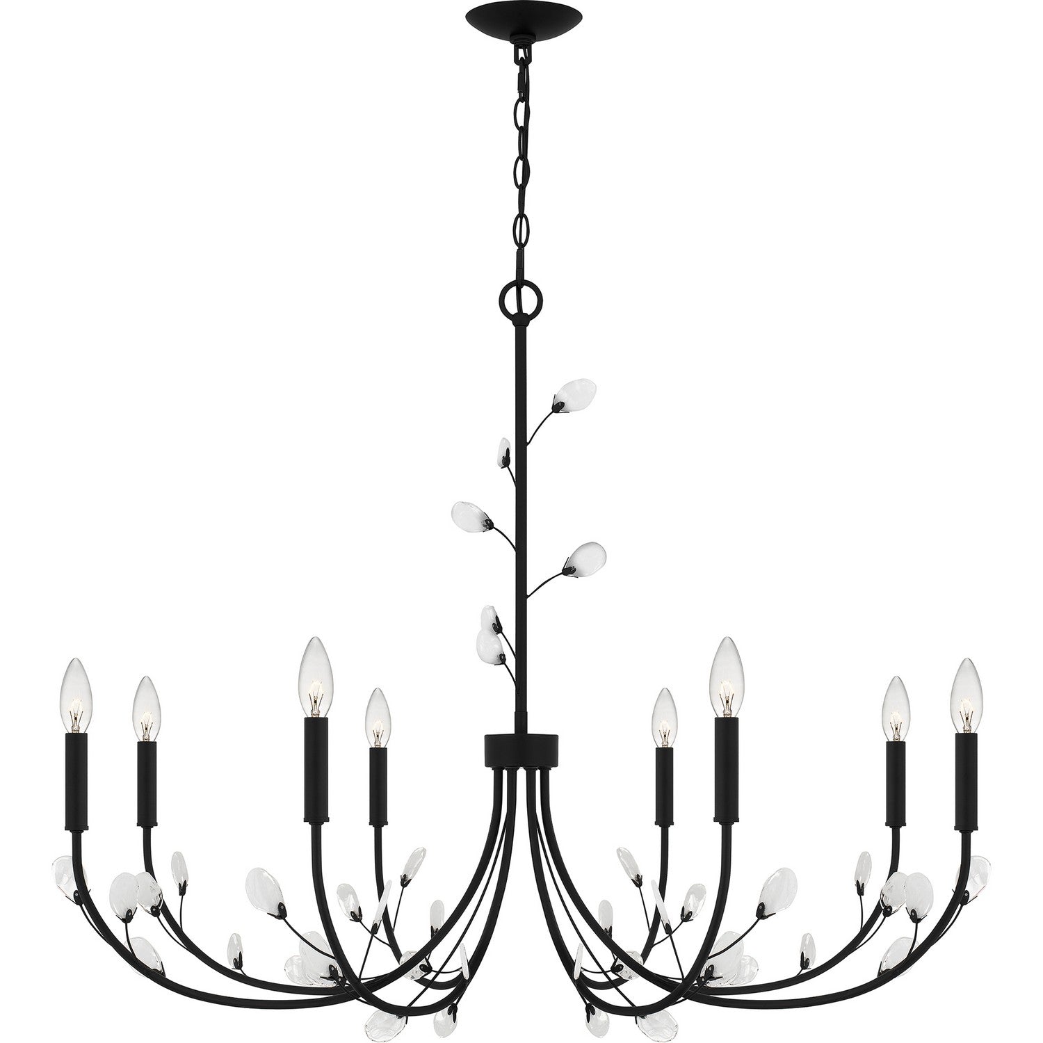 Quoizel - HEI5040MBK - Eight Light Chandelier - Heiress - Matte Black