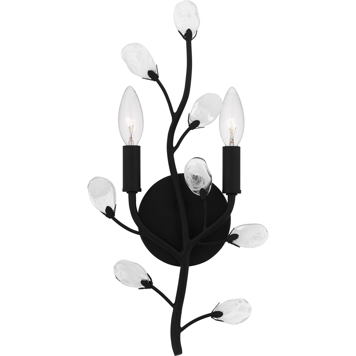 Quoizel - HEI8709MBK - Two Light Wall Sconce - Heiress - Matte Black