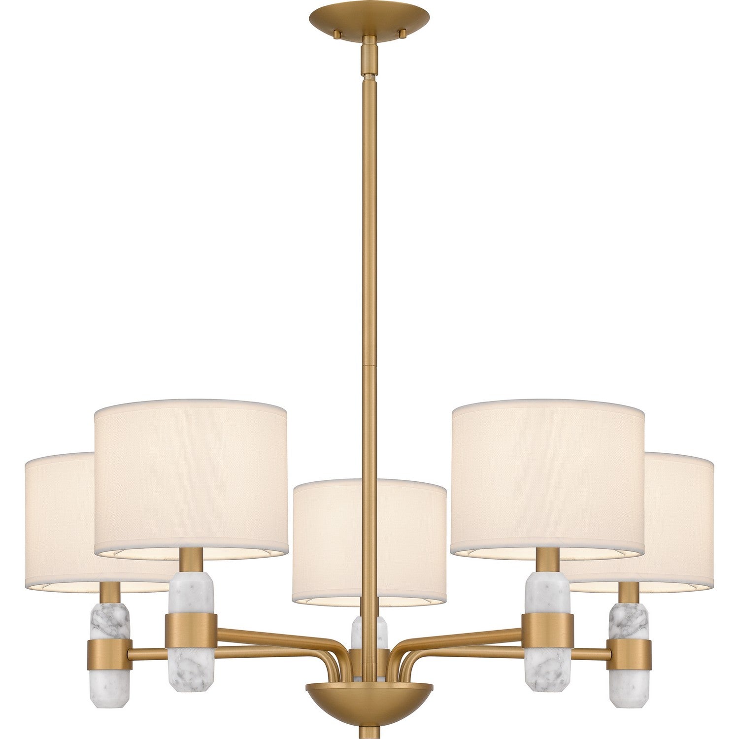 Quoizel - KMB5030BWS - Five Light Chandelier - Kimberly - Brushed Weathered Brass