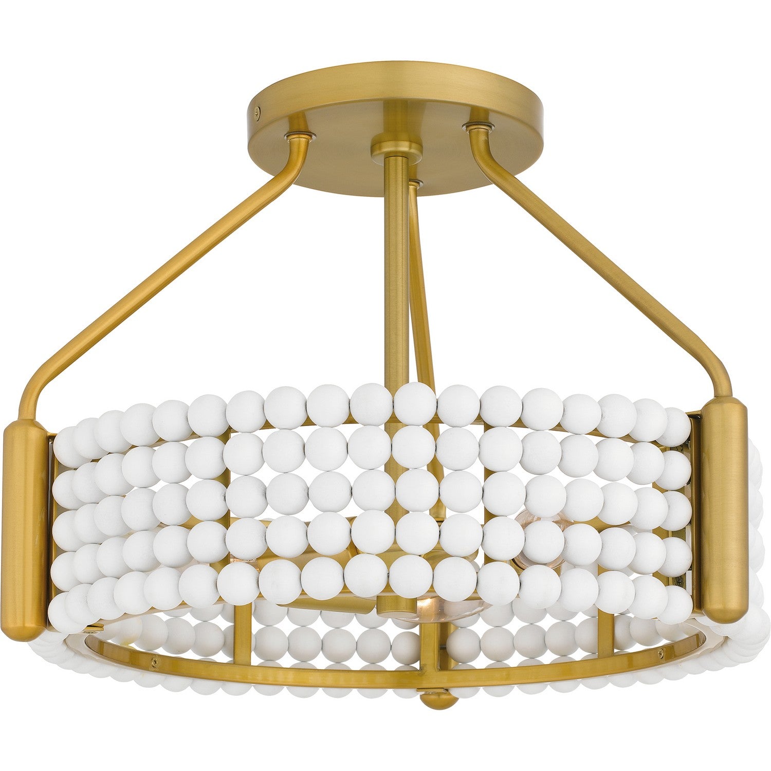 Quoizel - MOL1716BRG - Four Light Semi Flush Mount - Molly - Brushed Gold