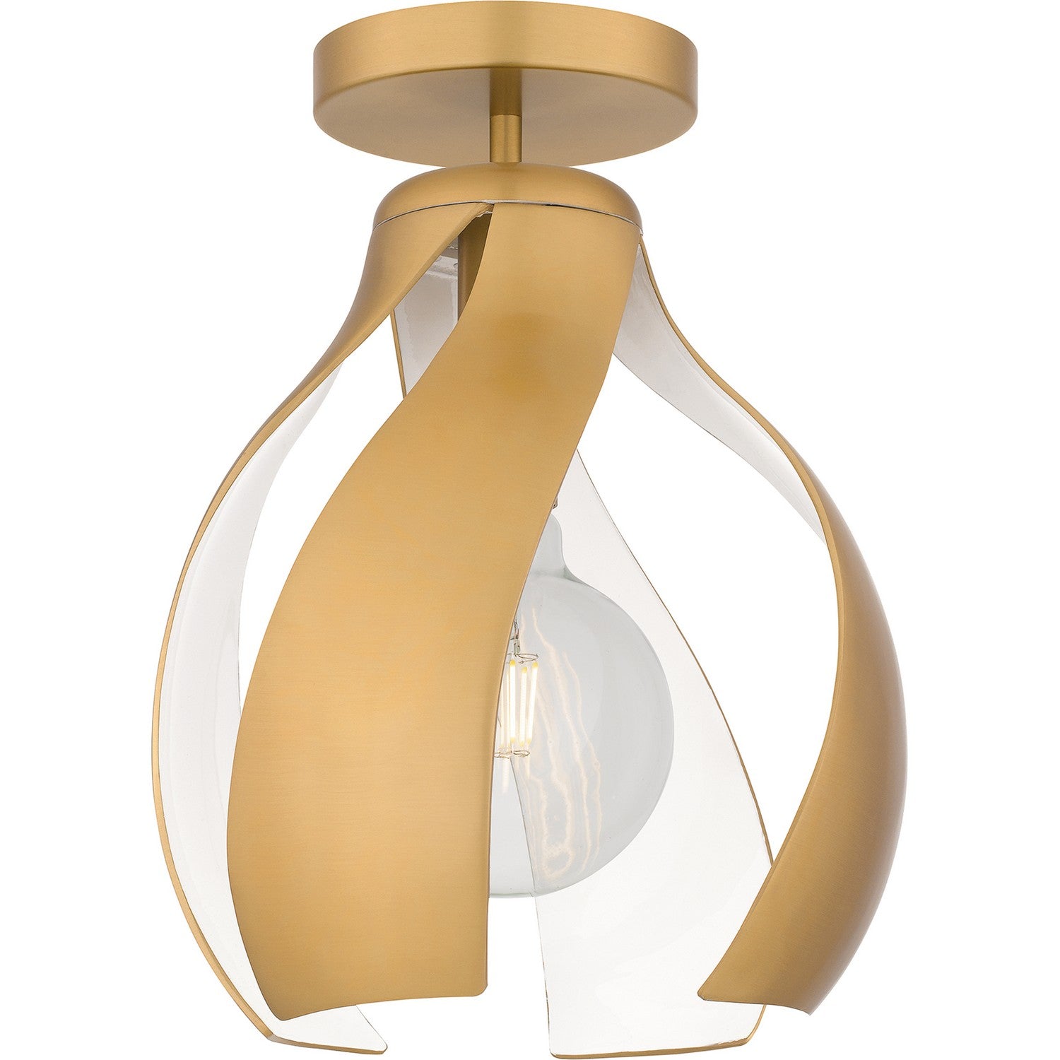 Quoizel - QSF6739BWS - One Light Semi Flush Mount - Quoizel Semi-Flush Mount - Brushed Weathered Brass