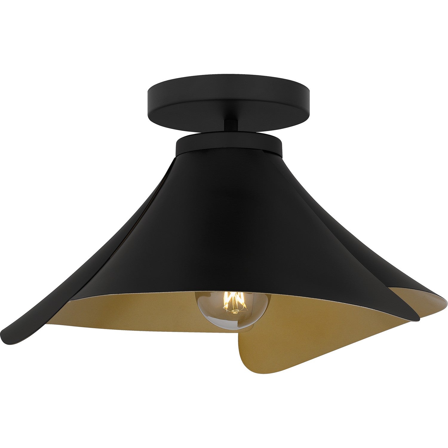Quoizel - QSF6747MBK - One Light Semi Flush Mount - Quoizel Semi-Flush Mount - Matte Black
