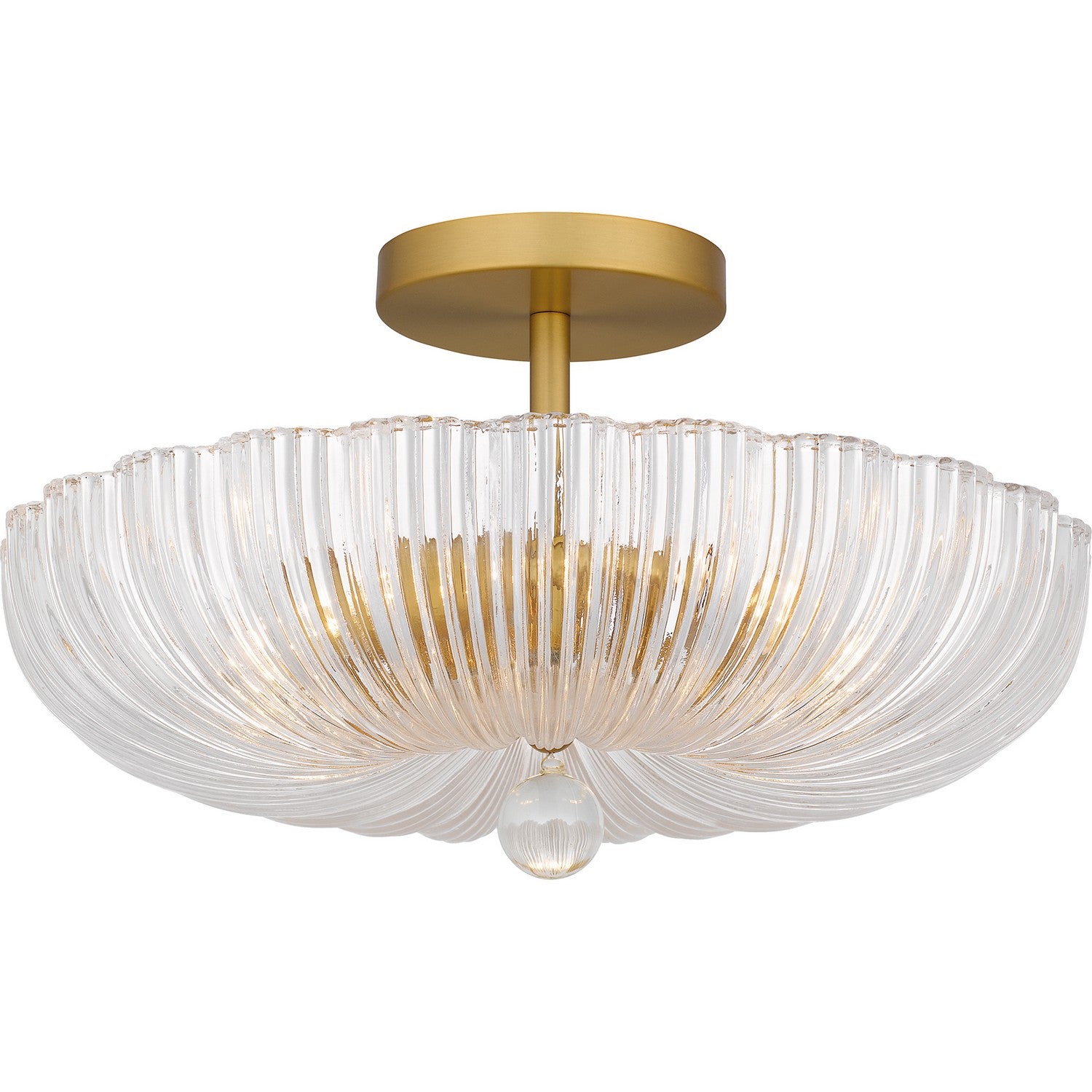 Quoizel - QSF6748BRG - Three Light Semi Flush Mount - Quoizel Semi-Flush Mount - Brushed Gold