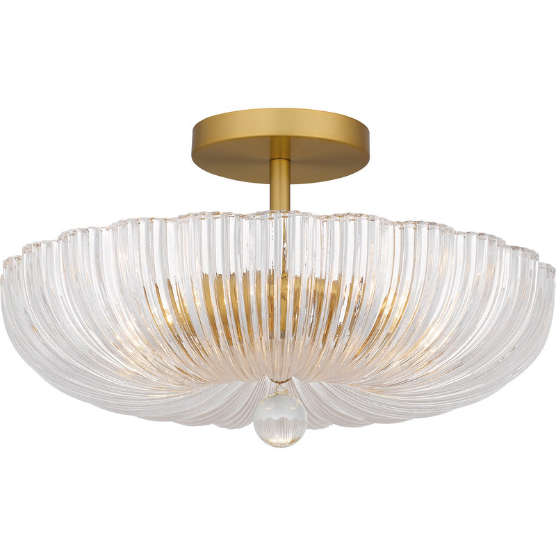 Quoizel - QSF6748BRG - Three Light Semi Flush Mount - Quoizel Semi-Flush Mount - Brushed Gold