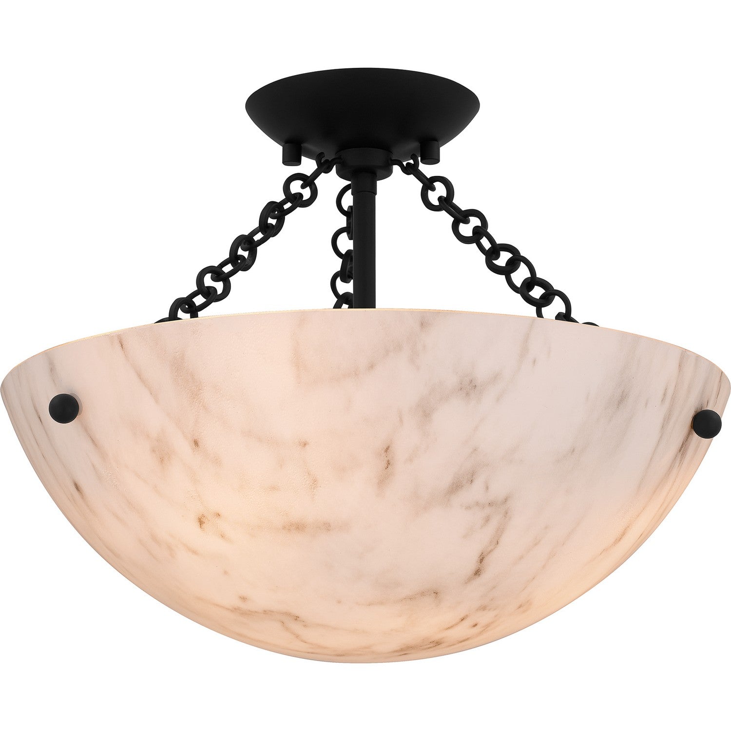 Quoizel - QSF6751MBK - Three Light Semi Flush Mount - Quoizel Semi-Flush Mount - Matte Black