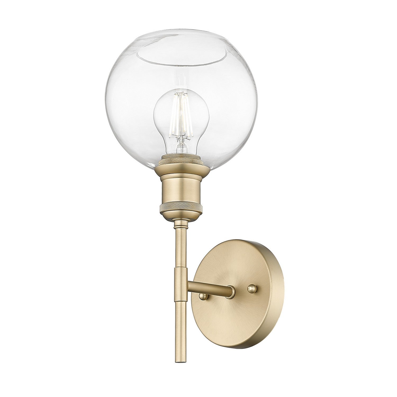 Golden - 1945-1W BCB-GLOBE-CLR - One Light Wall Sconce - Axel - Brushed Champagne Bronze