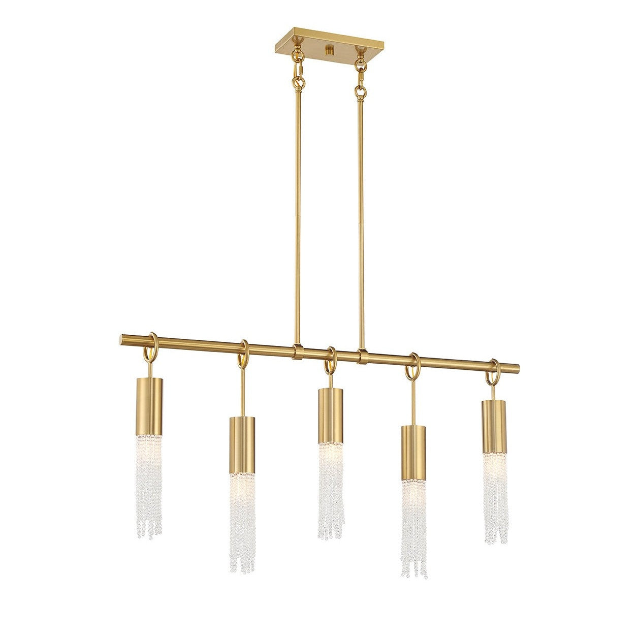 Savoy House - 1-1365-5-322 - Five Light Linear Chandelier - Chelsea - Warm Brass