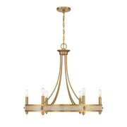 Savoy House - 1-2053-6-322 - Six Light Chandelier - Camden - Warm Brass