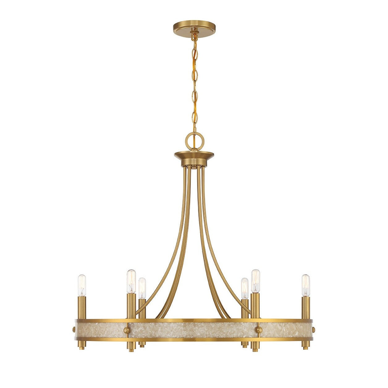 Savoy House - 1-2053-6-322 - Six Light Chandelier - Camden - Warm Brass