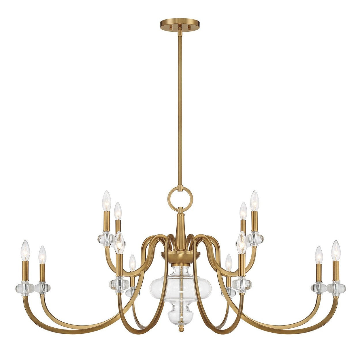 Savoy House - 1-5803-12-322 - 12 Light Chandelier - Bergdorf - Warm Brass