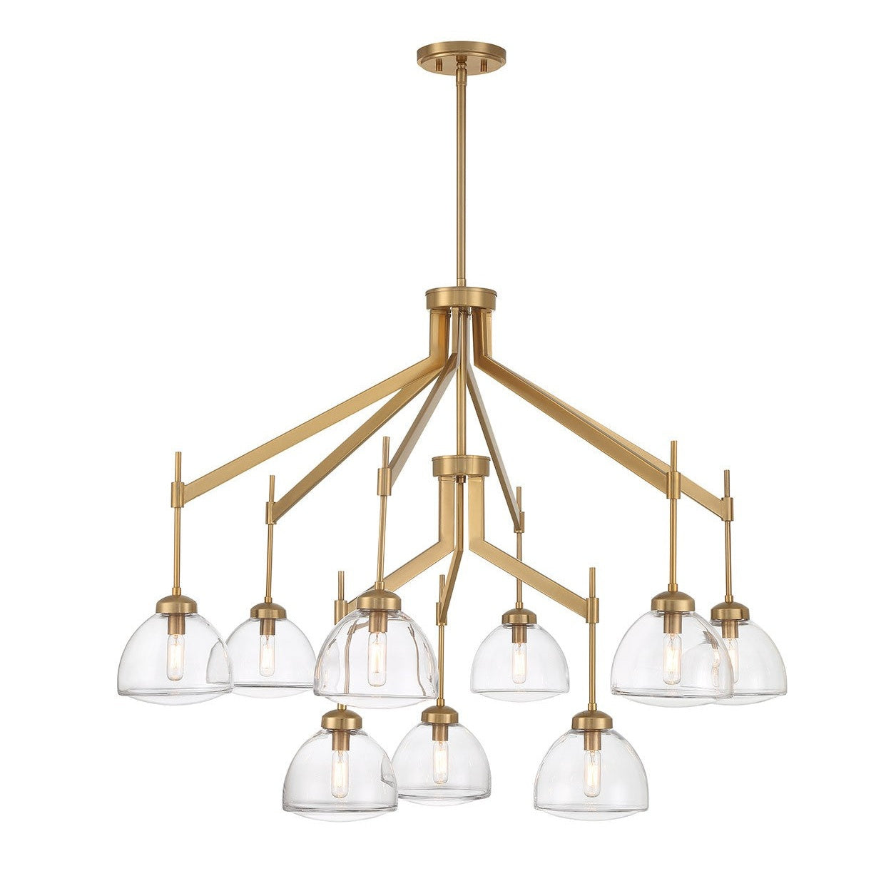 Savoy House - 1-9842-9-322 - Nine Light Chandelier - Corbin - Warm Brass