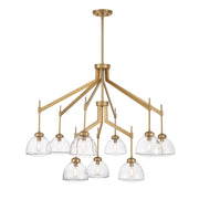 Savoy House - 1-9842-9-322 - Nine Light Chandelier - Corbin - Warm Brass
