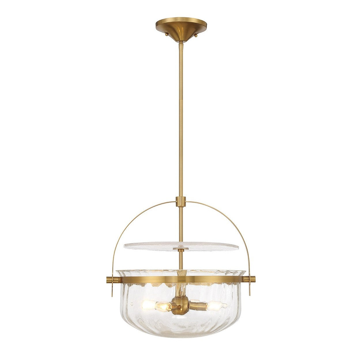 Savoy House - 6-4723-4-322 - Four Light Convertible Semi-Flush/Pendant - Denmar - Warm Brass