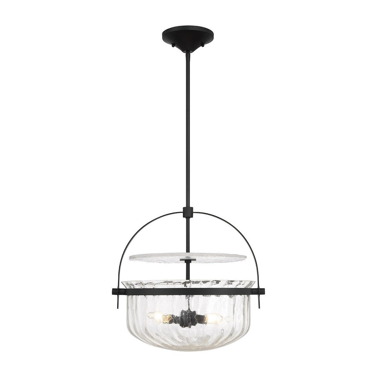 Savoy House - 6-4723-4-89 - Four Light Convertible Semi-Flush/Pendant - Denmar - Matte Black