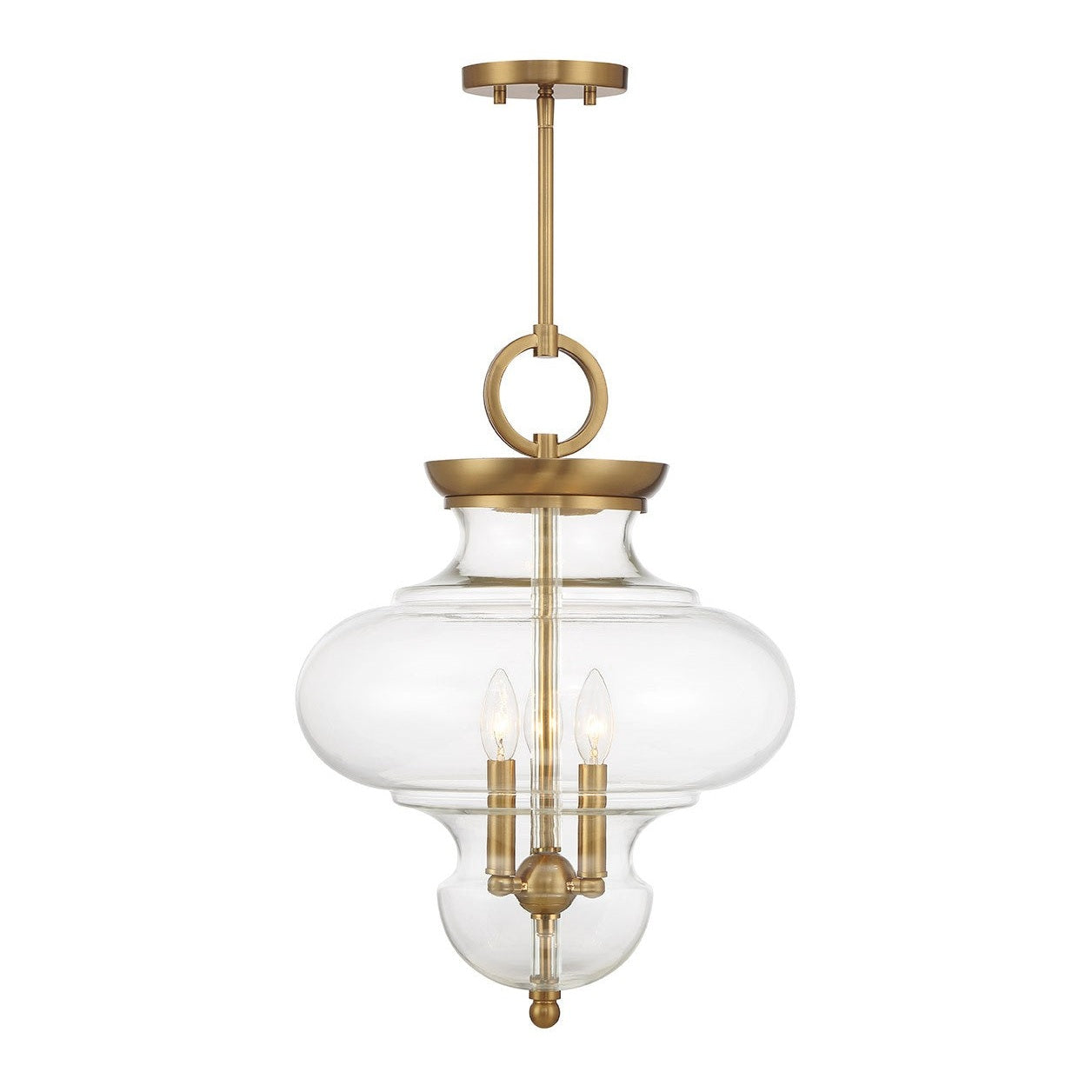Savoy House - 7-5801-3-322 - Three Light Pendant - Bergdorf - Warm Brass