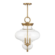 Savoy House - 7-5801-3-322 - Three Light Pendant - Bergdorf - Warm Brass