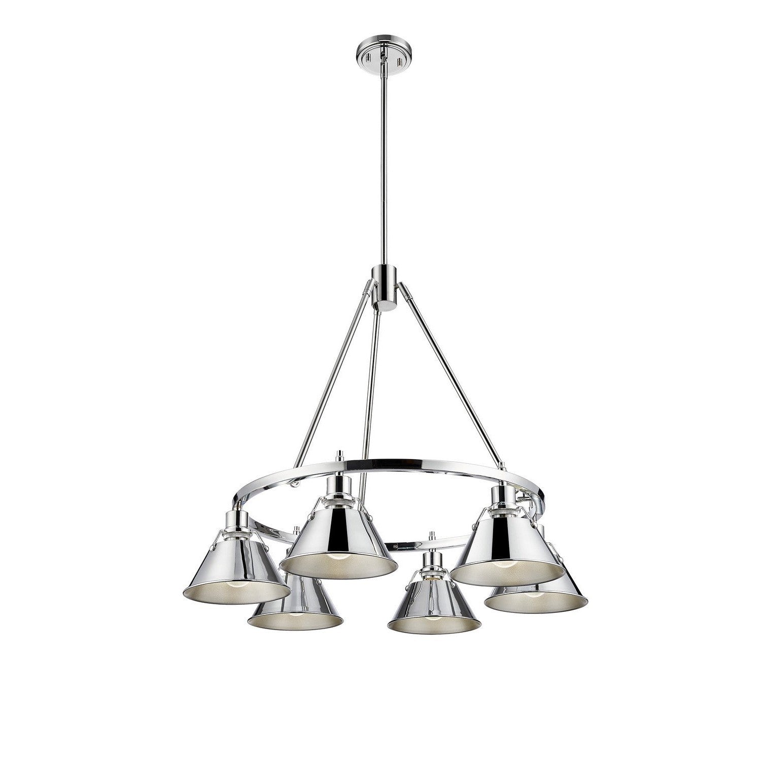 Golden - 3306-6 CH-CH - Six Light Chandelier - Orwell - Chrome