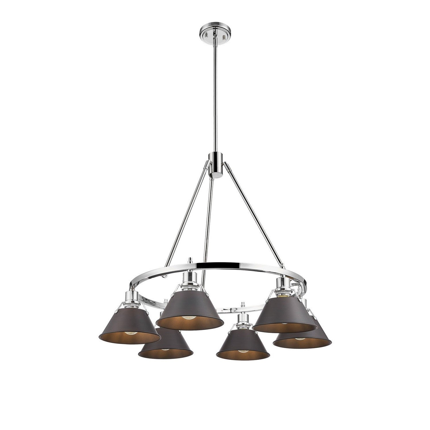 Golden - 3306-6 CH-RBZ - Six Light Chandelier - Orwell - Chrome