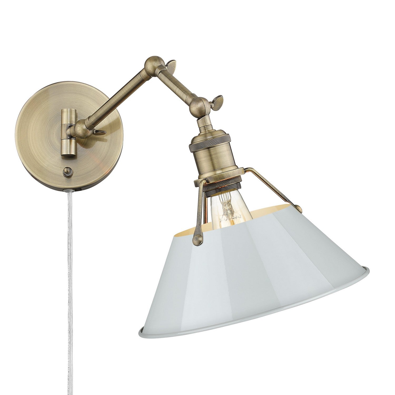 Golden - 3306-A1W AB-DB - One Light Wall Sconce - Orwell - Aged Brass