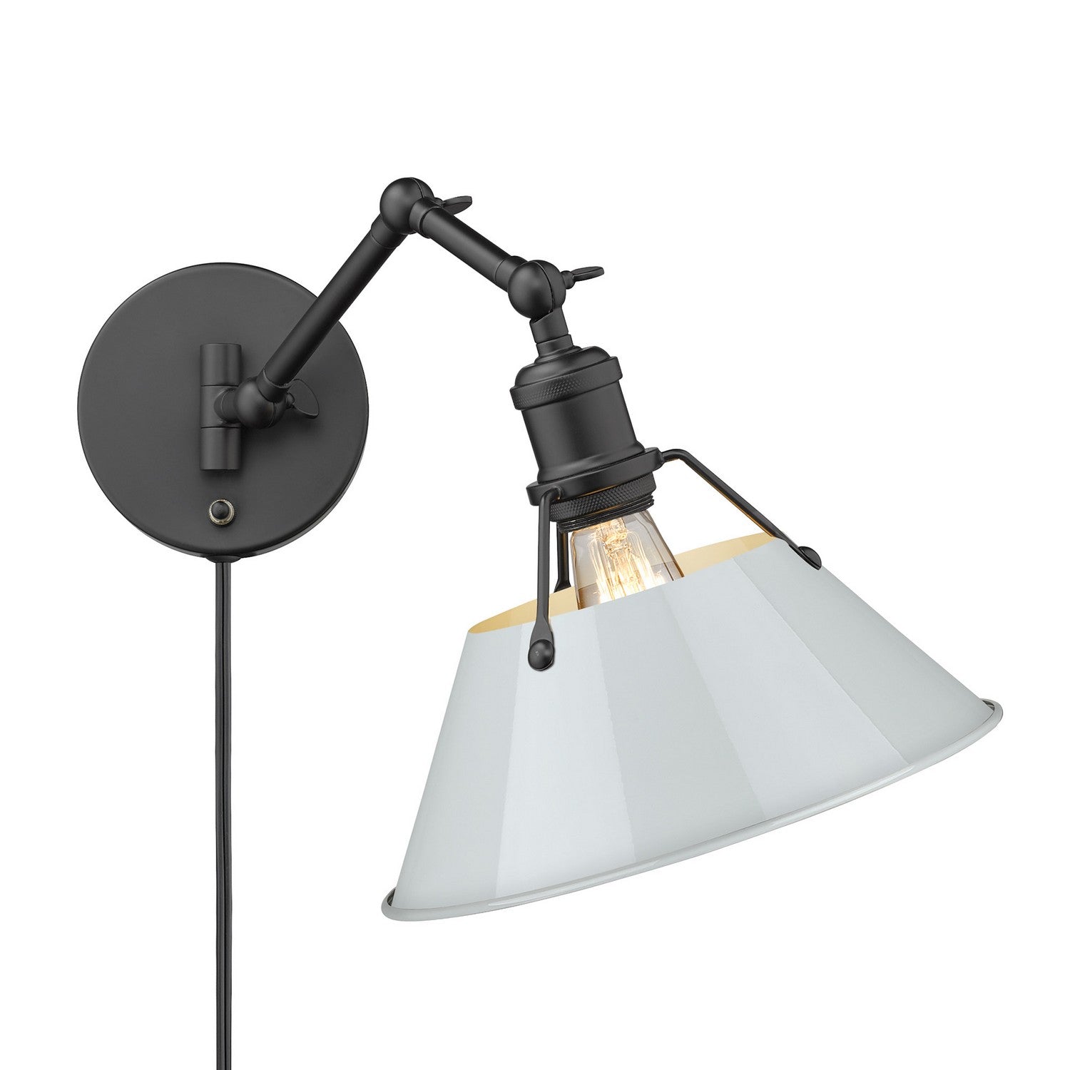 Golden - 3306-A1W BLK-DB - One Light Wall Sconce - Orwell - Matte Black