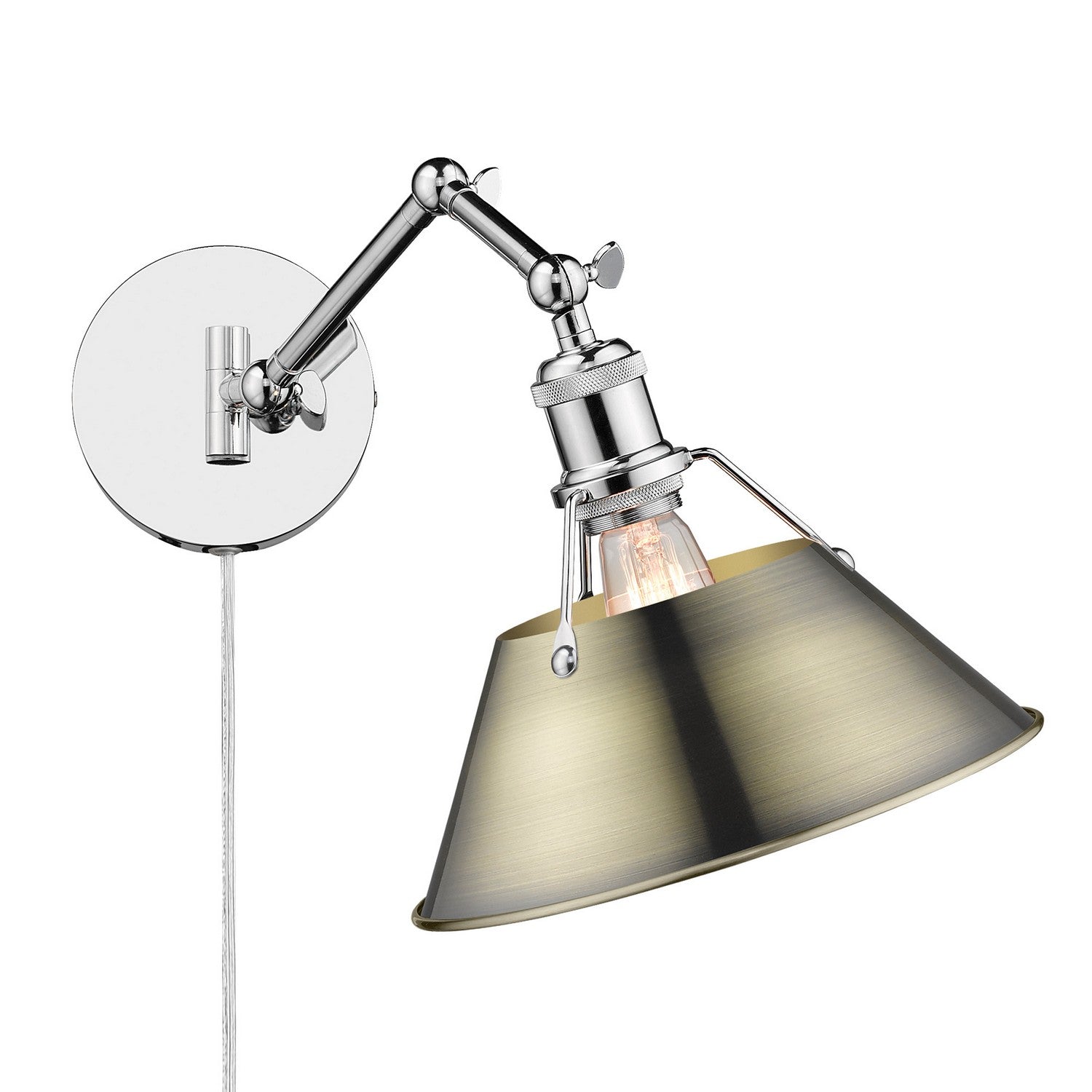 Golden - 3306-A1W CH-AB - One Light Wall Sconce - Orwell - Chrome