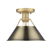Golden - 3306-FM BCB-AB - One Light Flush Mount - Orwell - Brushed Champagne Bronze