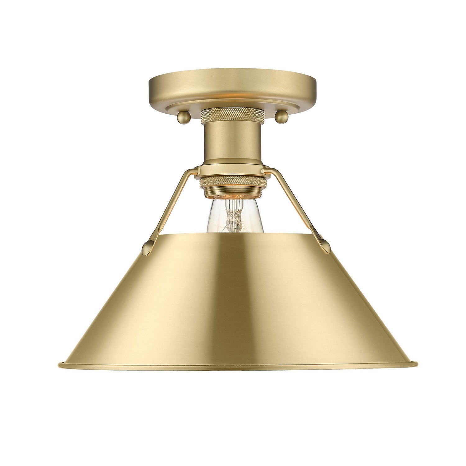 Golden - 3306-FM BCB-BCB - One Light Flush Mount - Orwell - Brushed Champagne Bronze