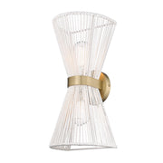 Golden - 6938-2W BCB-WR - Two Light Wall Sconce - Avon - Brushed Champagne Bronze