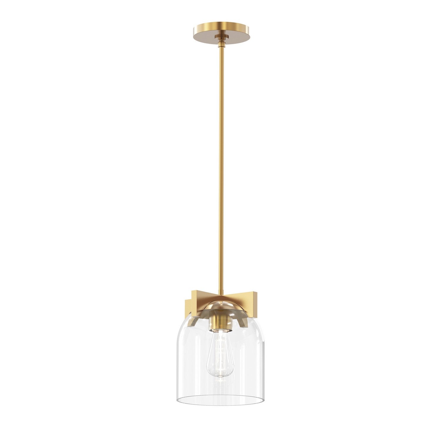 Maxim - 21230CLNAB - One Light Pendant - Scoop - Natural Aged Brass