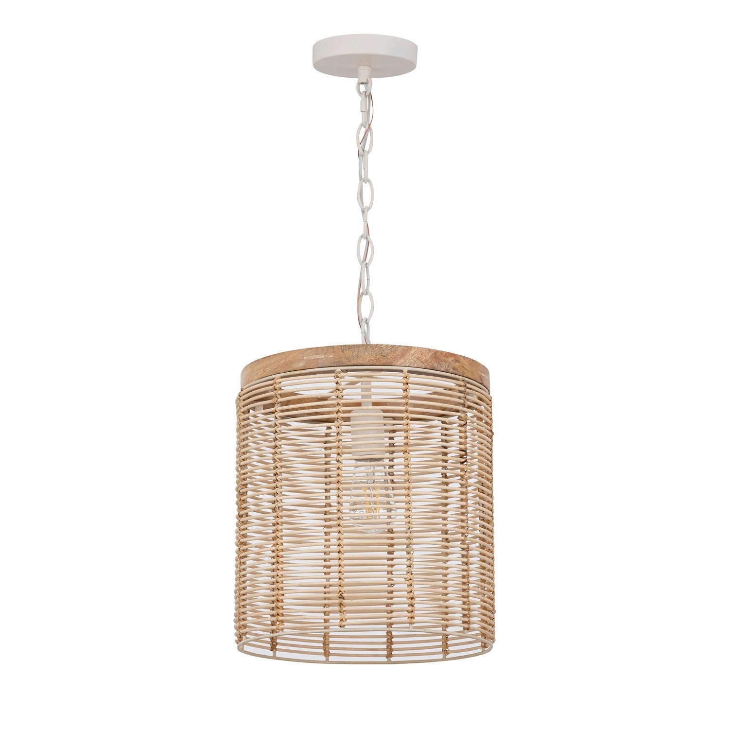 Maxim - 22442NAEC - One Light Pendant - Vannerie - Ecru