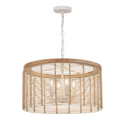 Maxim - 22445NAEC - Four Light Pendant - Vannerie - Ecru
