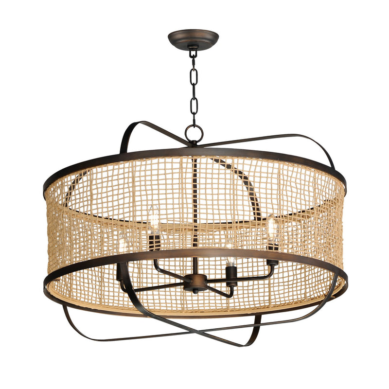 Maxim - 22475NAANB - Four Light Pendant - Cestino - Antique Bronze