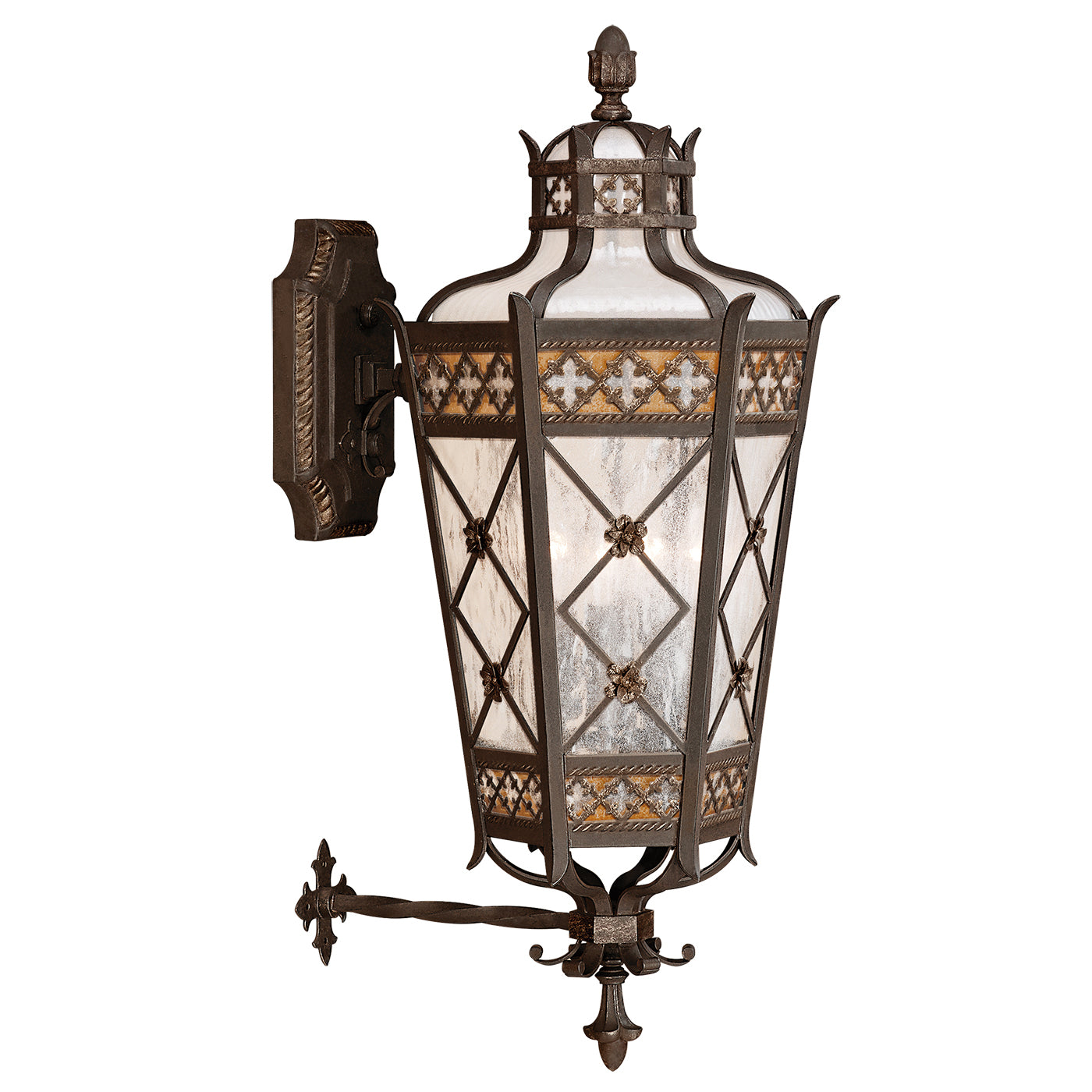 Fine Art Handcrafted Lighting - 403481ST - Four Light Outdoor Wall Mount - Chateau Outdoor - Bronze