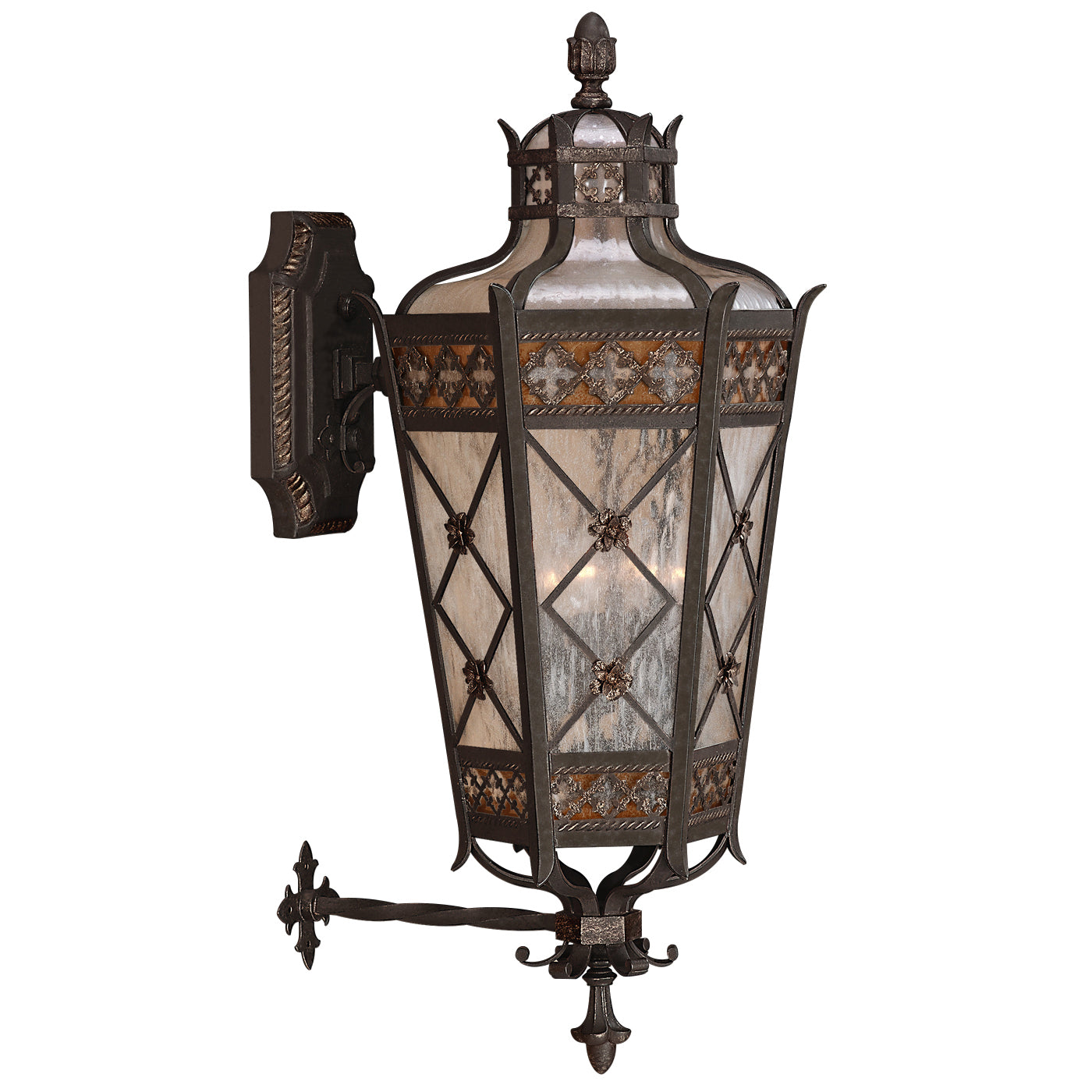 Fine Art Handcrafted Lighting - 403681ST - Four Light Outdoor Wall Mount - Chateau Outdoor - Bronze