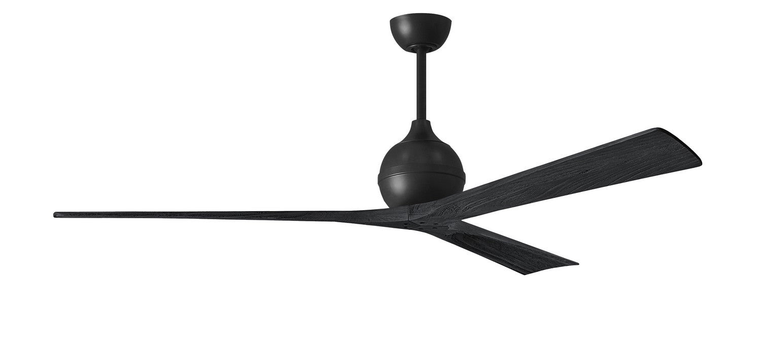 Matthews Fan Company - IR3-BK-BK-72 - 72"Ceiling Fan - Irene-3 - Matte Black