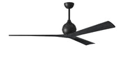 Matthews Fan Company - IR3-BK-BK-72 - 72"Ceiling Fan - Irene-3 - Matte Black