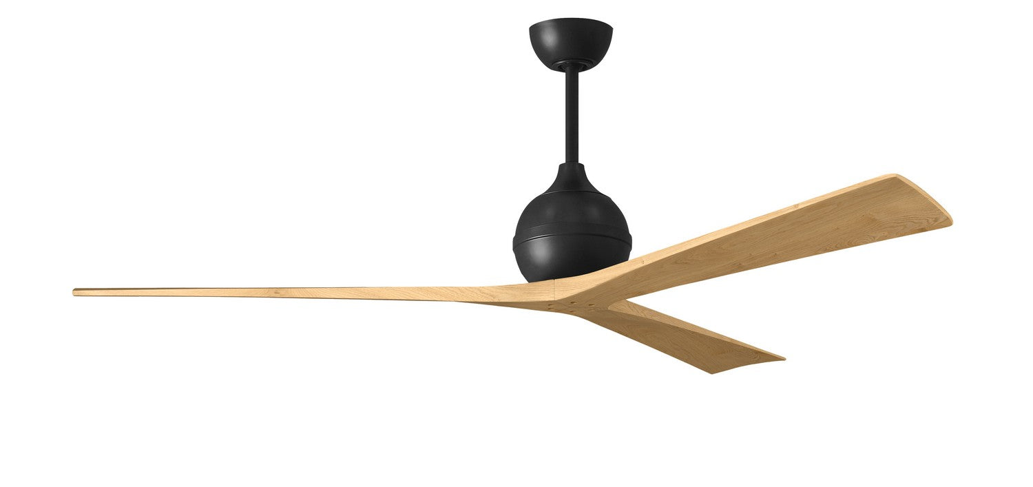Matthews Fan Company - IR3-BK-LM-72 - 72"Ceiling Fan - Irene-3 - Matte Black