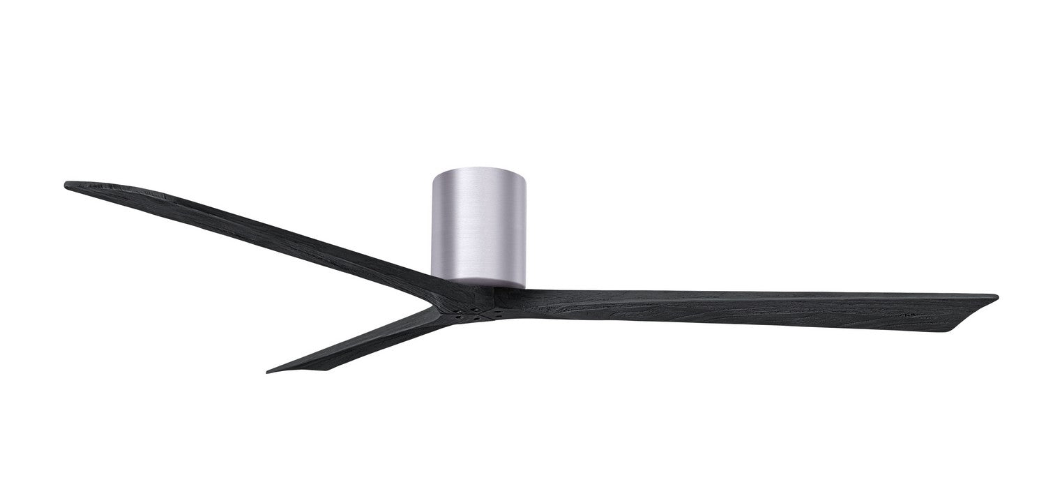 Matthews Fan Company - IR3H-BN-BK-72 - 72"Ceiling Fan - Irene-3H - Brushed Nickel