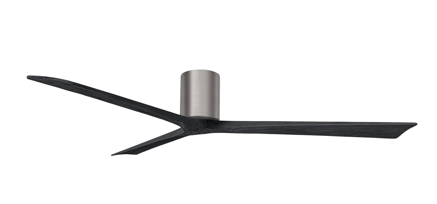 Matthews Fan Company - IR3H-BP-BK-72 - 72"Ceiling Fan - Irene-3H - Brushed Pewter