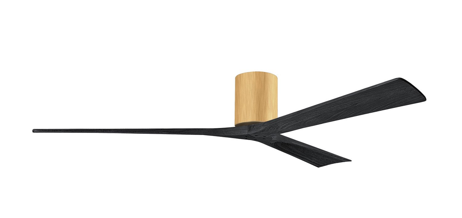 Matthews Fan Company - IR3H-LM-BK-72 - 72"Ceiling Fan - Irene-3H - Light Maple