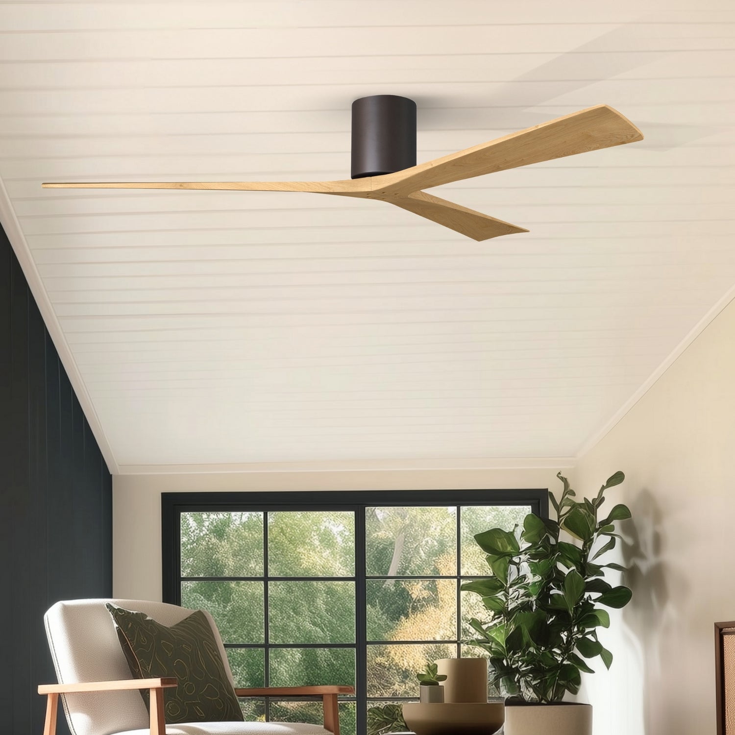 Matthews Fan Company - IR3H-TB-LM-72 - 72"Ceiling Fan - Irene-3H - Textured Bronze