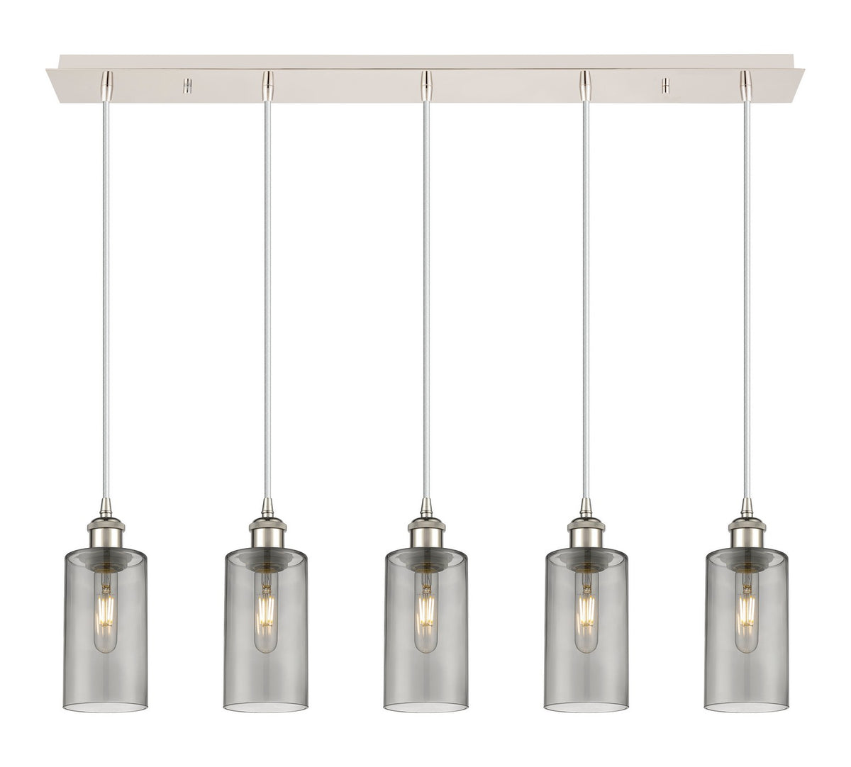 Innovations - 125B-5P-PN-G434-7SM - Five Light Linear Pendant - Downtown Urban - Polished Nickel
