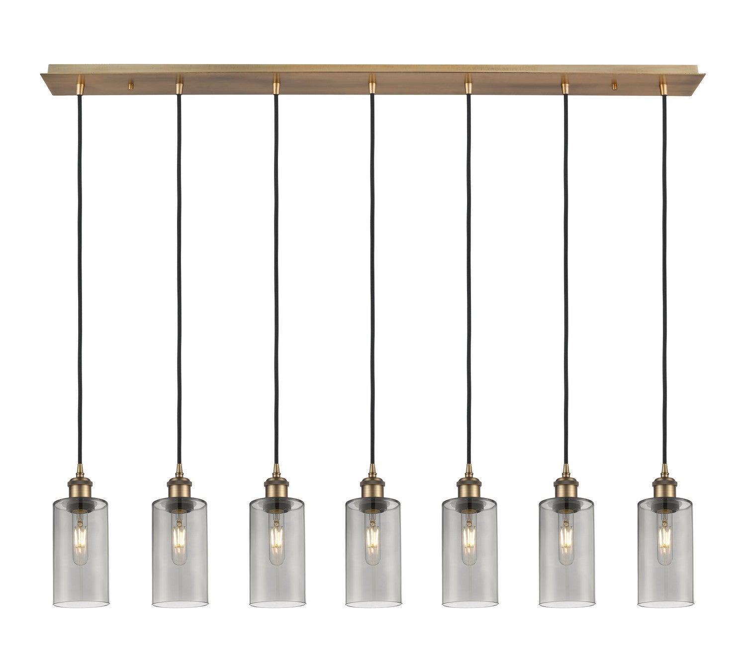 Innovations - 127B-7P-BB-G434-7SM - Seven Light Linear Pendant - Downtown Urban - Brushed Brass